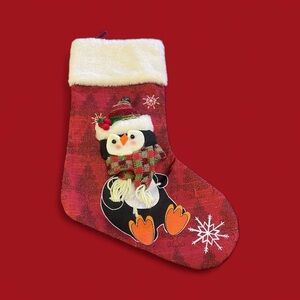 Penguin Christmas Stocking with Scarf